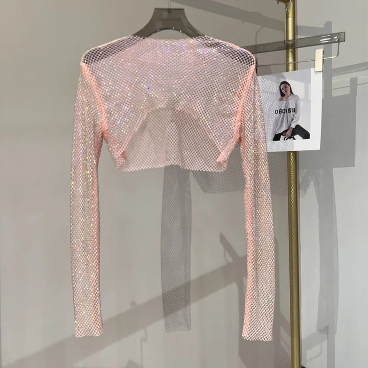 Lune London | Diamond Long Sleeve Net Top