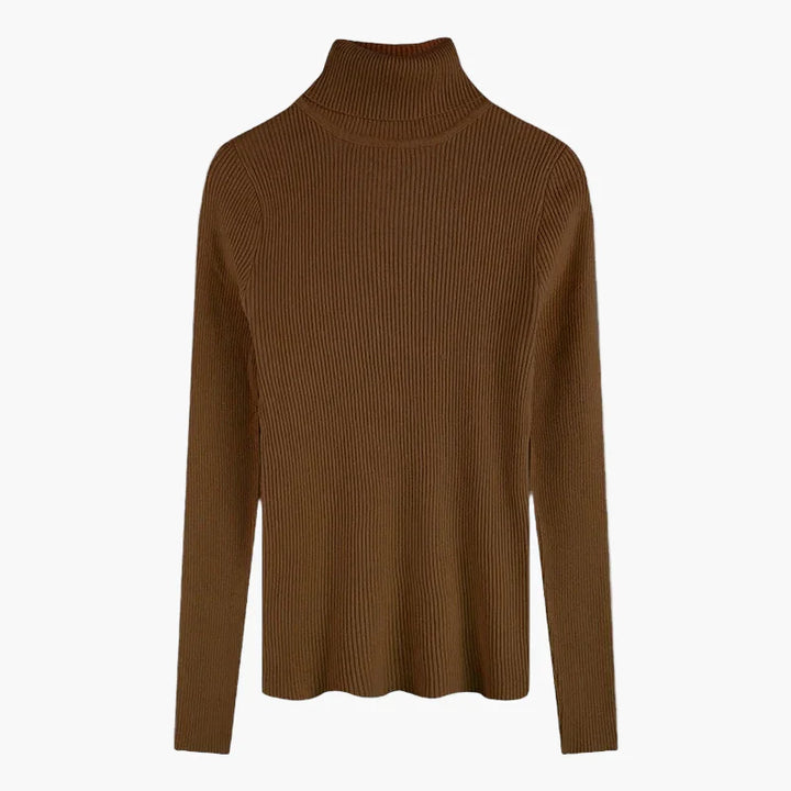 Lune London | Basic ribbed turtleneck sweater with long sleeves - Versatile autumn and winter look
