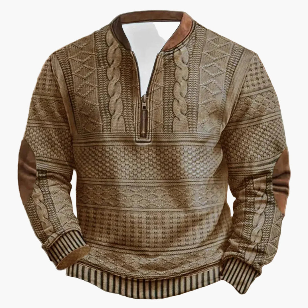 Lune London | Casual outdoor sweater with high collar and zipper - Trendy sweatshirt for everyday and leisure