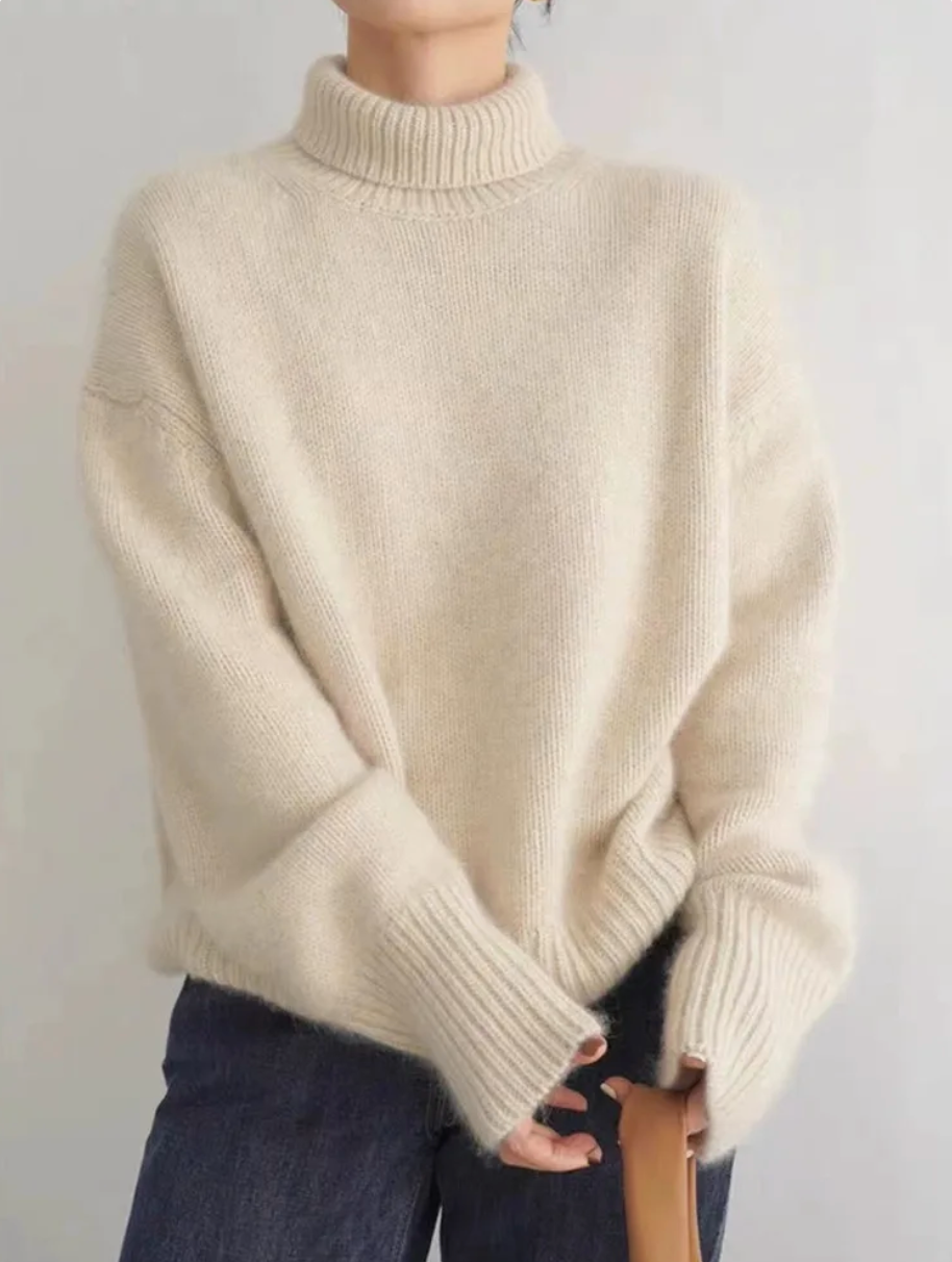 Lune London | Turtleneck sweater - Soft fine knit cashmere - Warm & Elegant - Timeless design