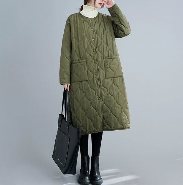 Lune London | Padded Jacket - Oversized Fit - Long Length - With Hood and Zipper