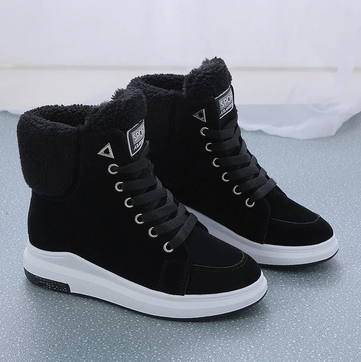 Lune London | Felt Lined Laced Boots Winter Boots Ankle Boots