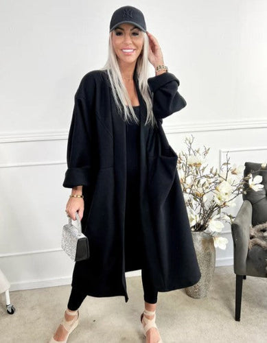 Lune London | oversized coat with seams and transparent pockets