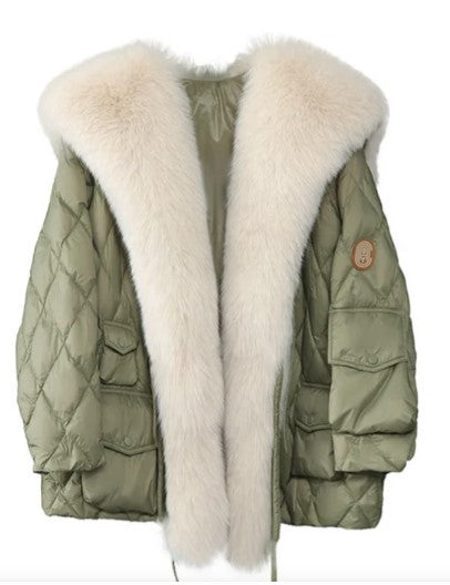 Lune London | Jacket with fur collar