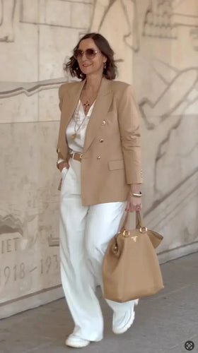 Lune London | Blazer pour femmes - Style élégant - Fermeture à double bouton, Professionnel - Parfait pour les occasions formelles