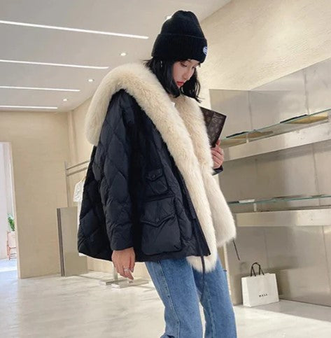 Lune London | Jacket with fur collar