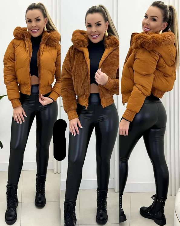 Lune London | Bomber jacket with fur hood