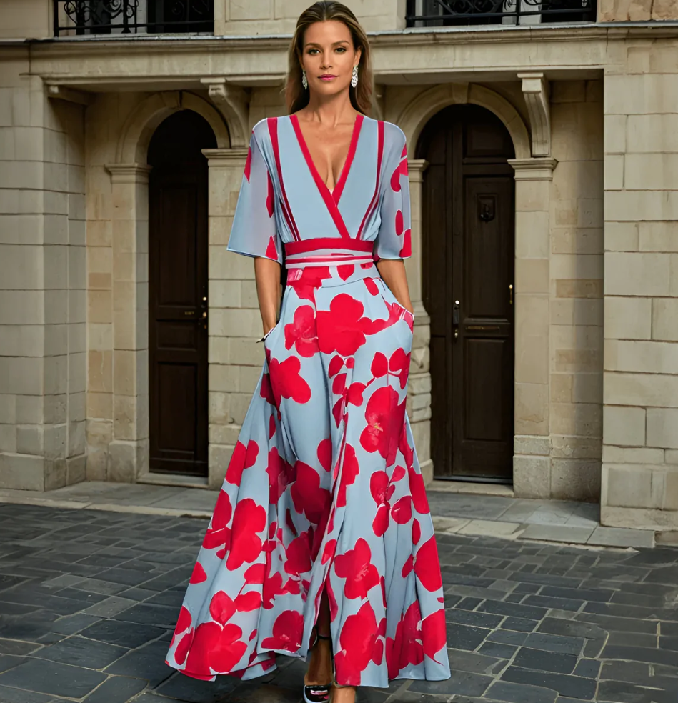 Lune London | Elegant dress with floral pattern