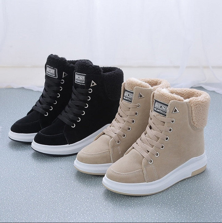 Lune London | Felt Lined Laced Boots Winter Boots Ankle Boots