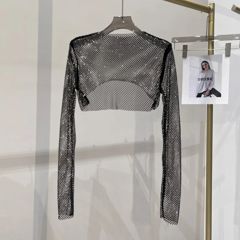 Lune London | Diamond Long Sleeve Net Top
