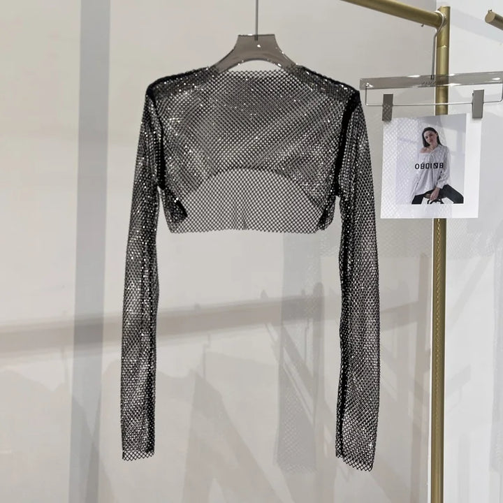 Lune London | Diamond Long Sleeve Net Top