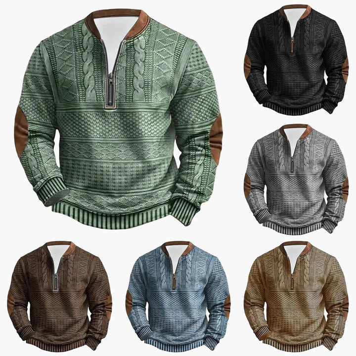 Lune London | Casual outdoor sweater with high collar and zipper - Trendy sweatshirt for everyday and leisure
