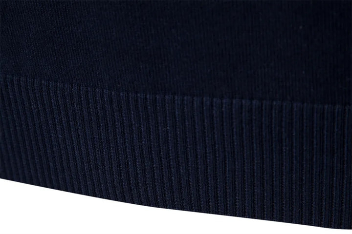 Lune London | Knitted sweater with quarter zip - Elegant fine knit for work and leisure