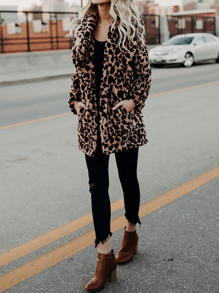 Lune London | Leopard Pattern Women's Winter Coat