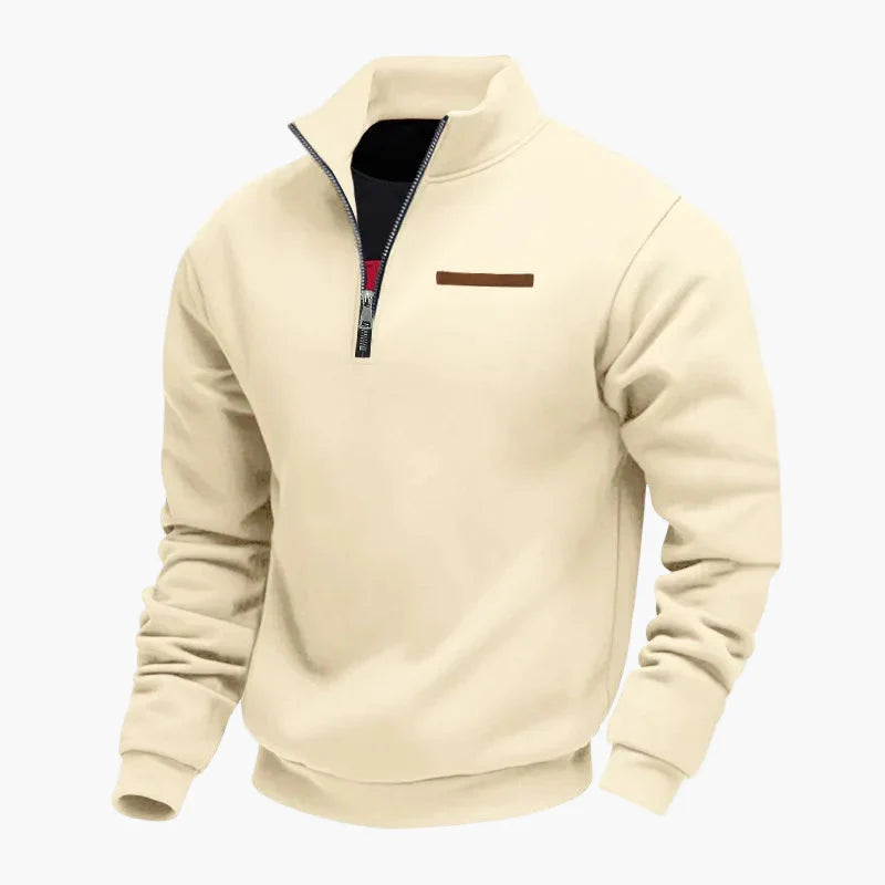 Lune London | Half-zip sweatshirt Leisure pull with high collar - Perfect for travel and everyday life