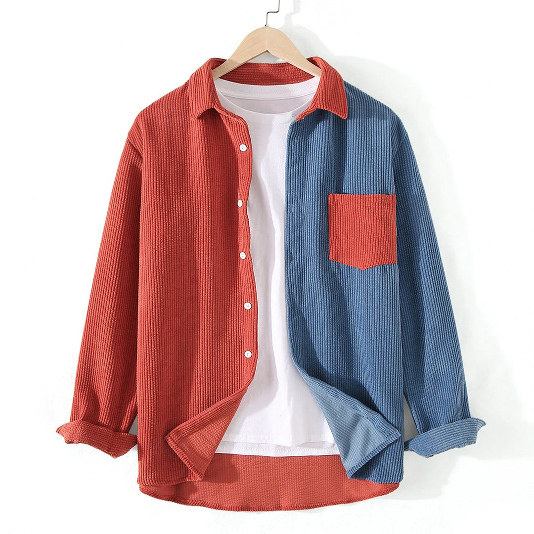 Lune London | Two-Tone Cord Shirt with Contrast Pocket