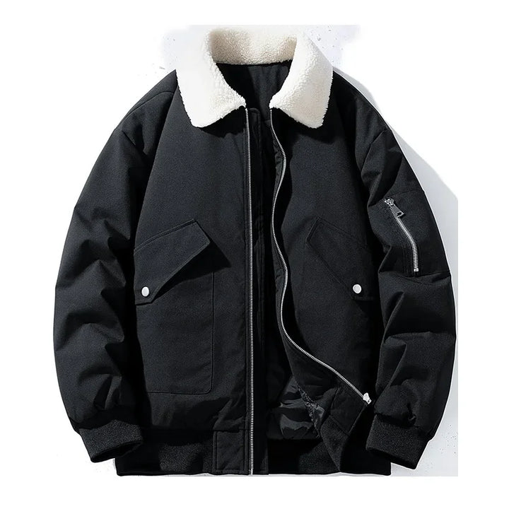 Lune London | Winter bomber jacket with trendy shearling collar - Casual style for cold days