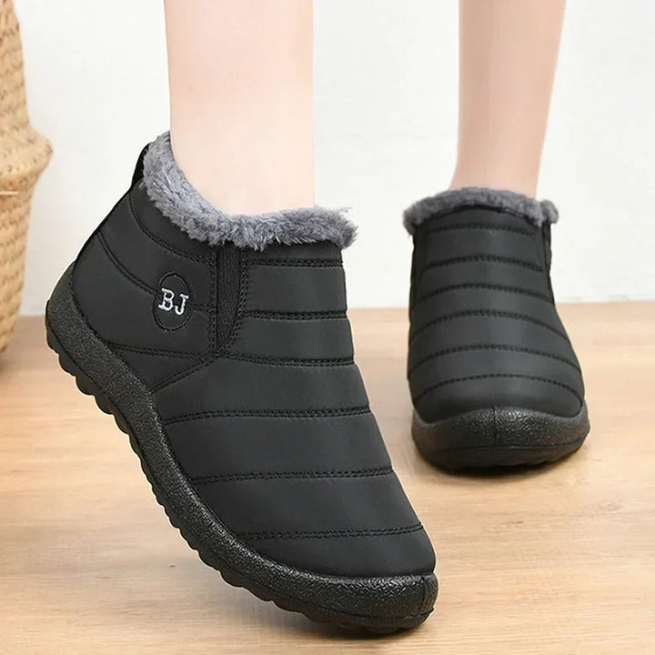 Lune London | Ankle boots - Padded Waterproof - Slip-on - Plush Covered - Flat Sole