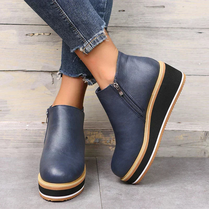Lune London | Women's ankle boots with platform and side zipper