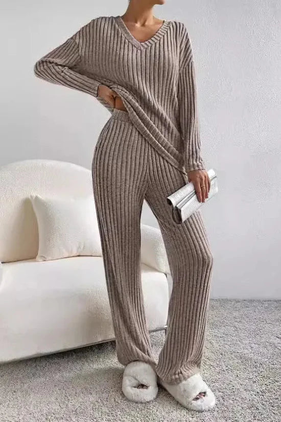 Lune London | Women's Ribbed Two-Piece Loungewear Set