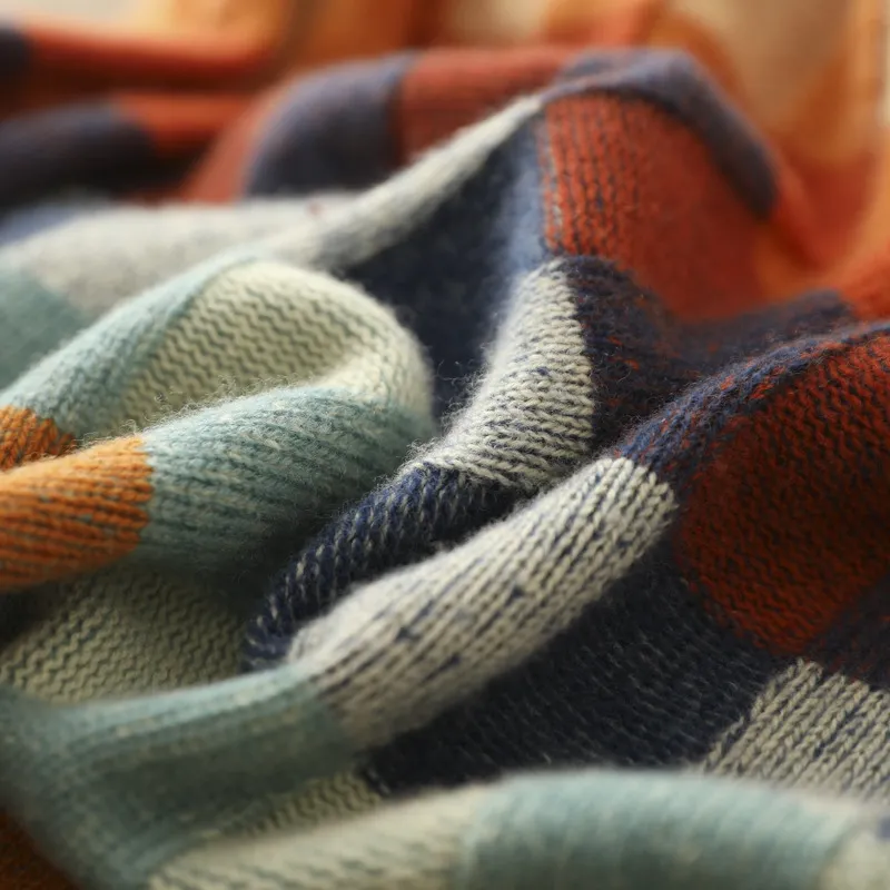 Women’s Check Knit Sweater with Crew Neck & Soft Comfort | Lune London