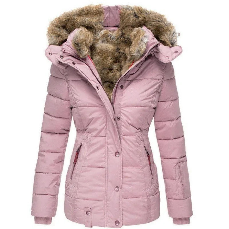 Lune London | Women's jacket with collar and fur