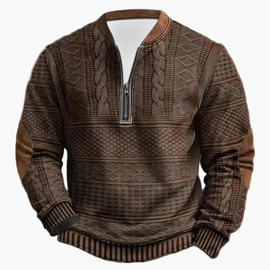 Lune London | Casual outdoor sweater with high collar and zipper - Trendy sweatshirt for everyday and leisure