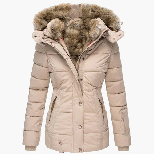 Lune London | Winter jacket with hood and faux fur trim - Stylish and fitted outdoor jacket for cold days