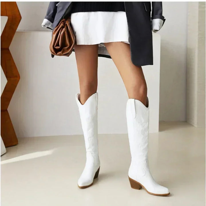 Lune London | Knee-High Cowboy Boots Made Of Suede for Women