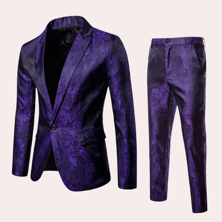 Lune London | Piece Dark Pattern Suit for Men