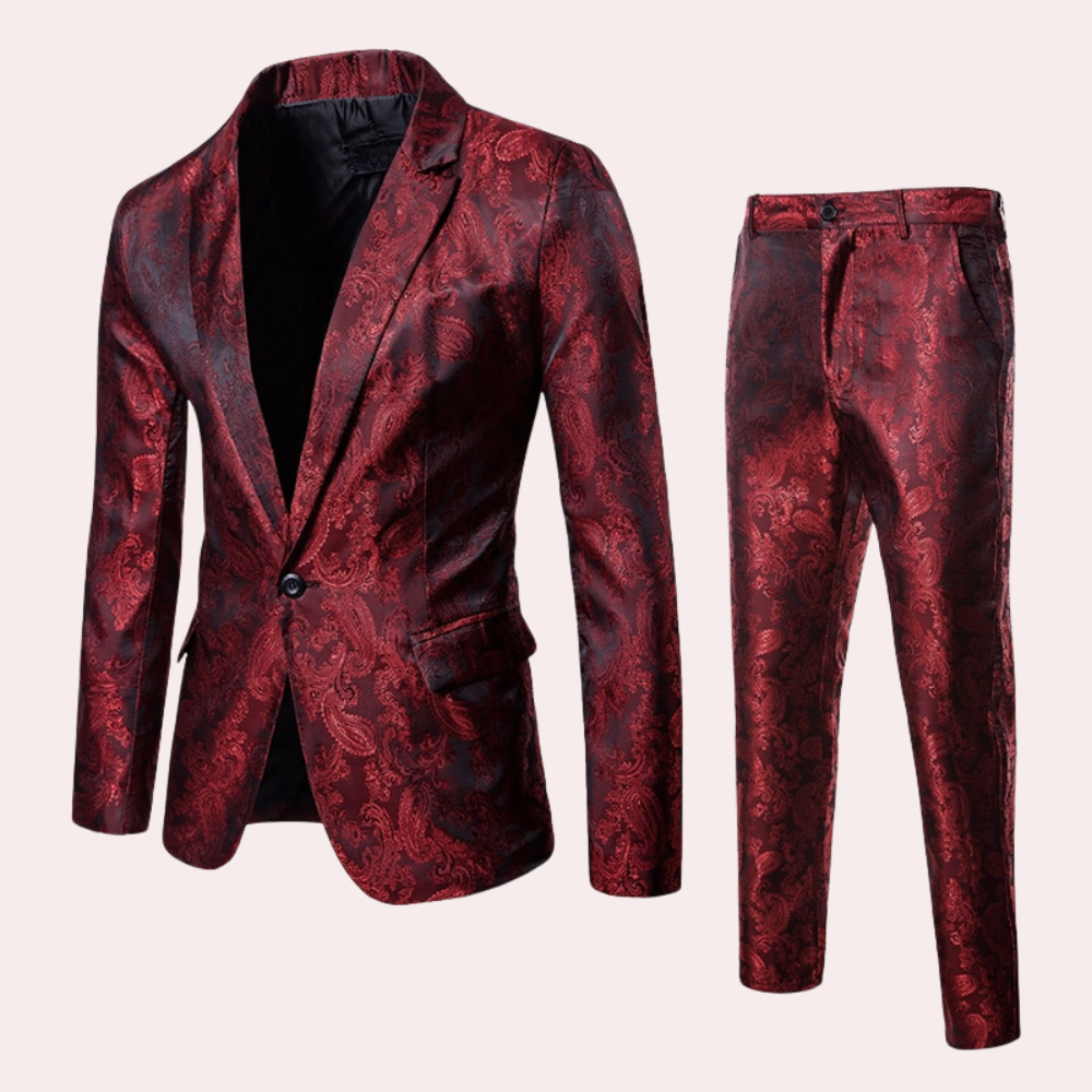 Lune London | Piece Dark Pattern Suit for Men