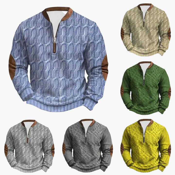 Lune London | Outdoor Leisure Sweater with High Collar and Zip - Elegant Long Sleeve Sweater for Daily Life and Adventure
