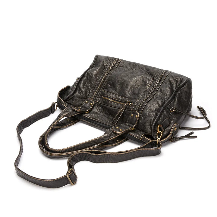 Lune London | Obsidian Luxury Black Leather Handbag