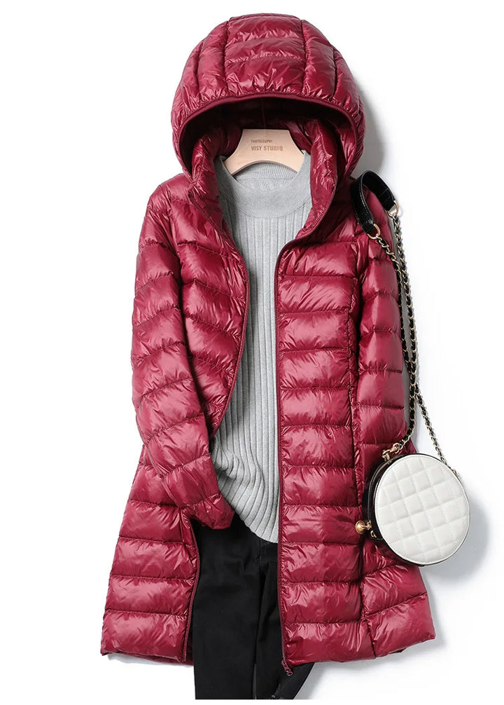 Lune London | Lightweight winter jacket for women with removable hood