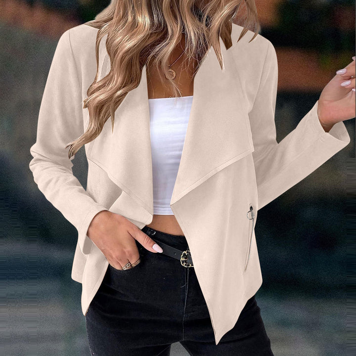 Lune London | Elegant waterfall jacket with zipper details