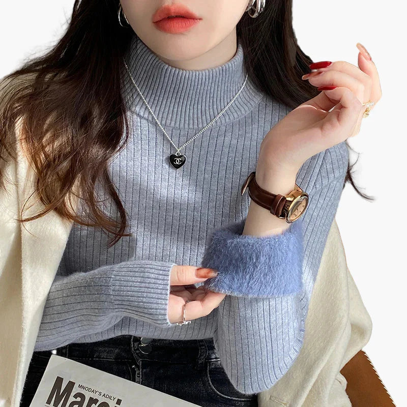Lune London | Basic Knitted Turtleneck Sweater with Long Sleeves for Everyday and Office