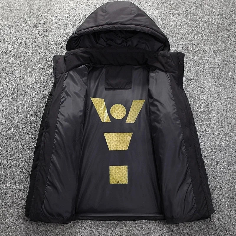 Lune London | Winter down jacket with windproof and removable hood for men