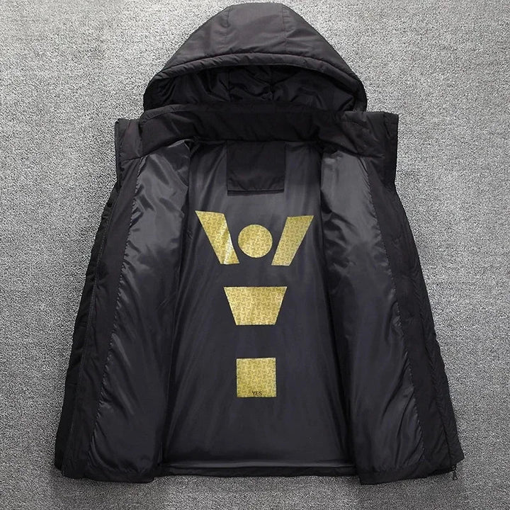 Lune London | Winter down jacket with windproof and removable hood for men