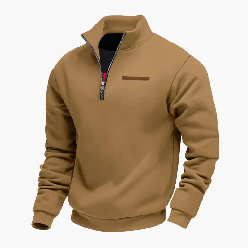 Lune London | Half-zip sweatshirt Leisure pull with high collar - Perfect for travel and everyday life