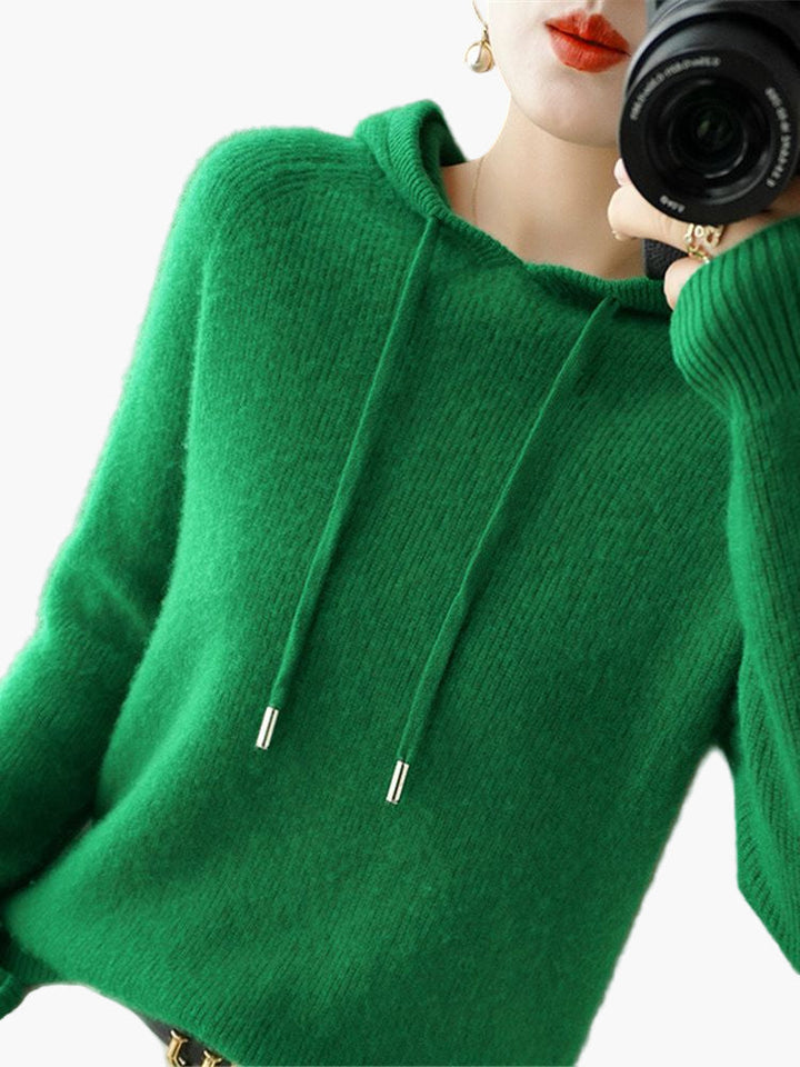 Lune London | Knit sweater with hood - Comfortable and stylish everyday hoodie