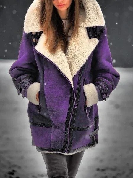 Lune London | Stylish Suede Sherpa Jacket for Women