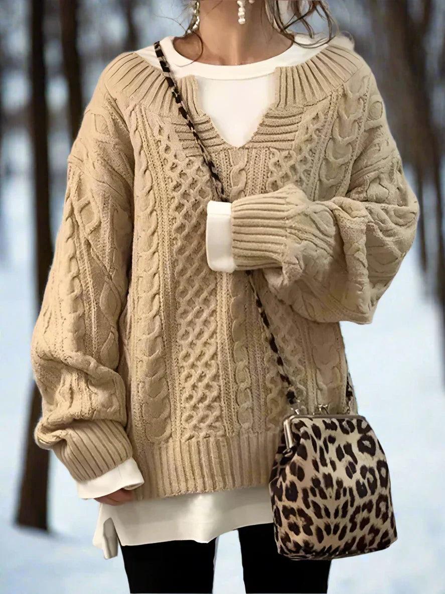 Lune London | Knit Sweater - Oversized Cable Knit - Soft and Warm - Casual Fit