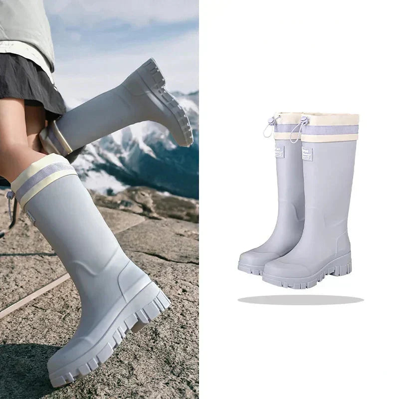 Lune London | Women's Waterproof Retro-Style Rubber Boots with Non-Slip Sole