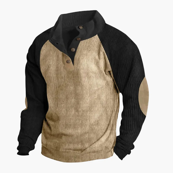 Lune London | Vintage raglan style leisure sweater with button placket - Ideal for everyday and outdoor activities