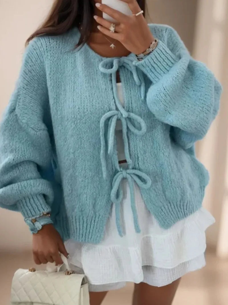 Lune London | Cardigan with bow closure for a Bohemian look