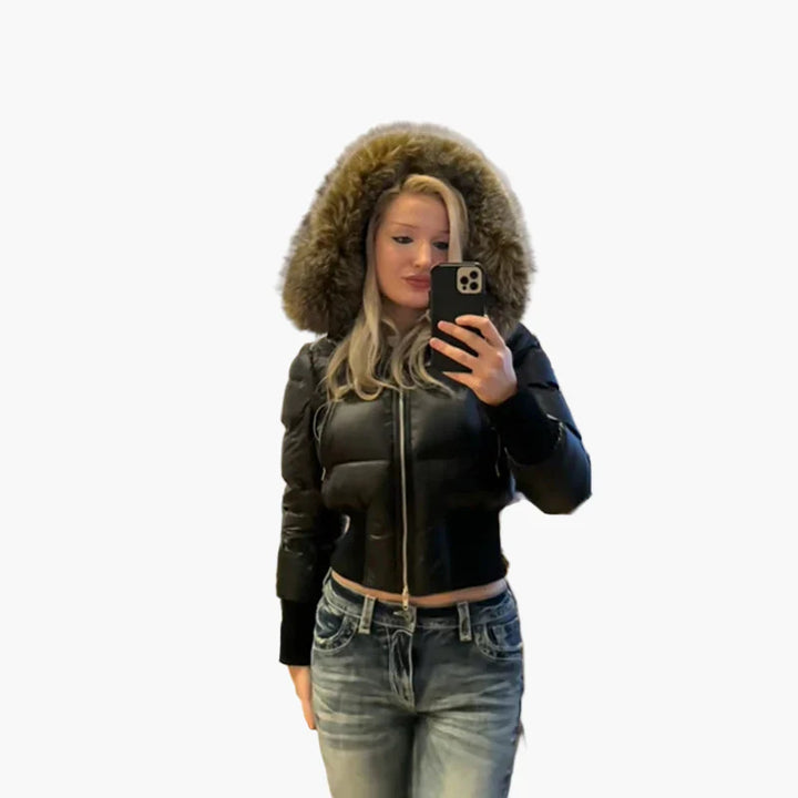 Lune London | Quilted winter jacket with hood - Elegant and warm coat for leisure and everyday use