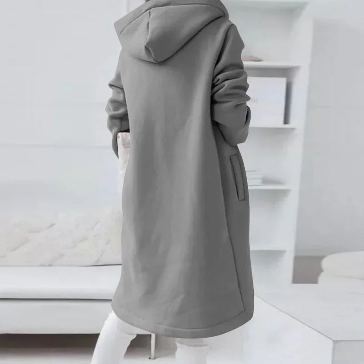 Lune London | Hooded cardigan with curved hem