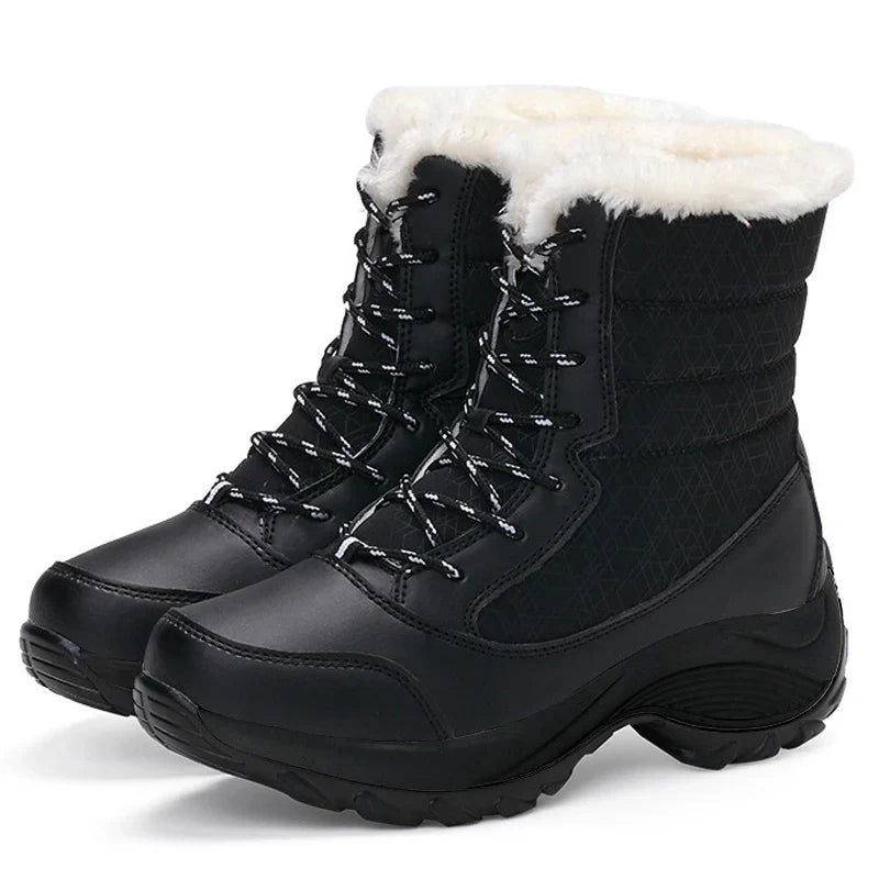 Lune London | Women's waterproof winter boots with platform and fur lining