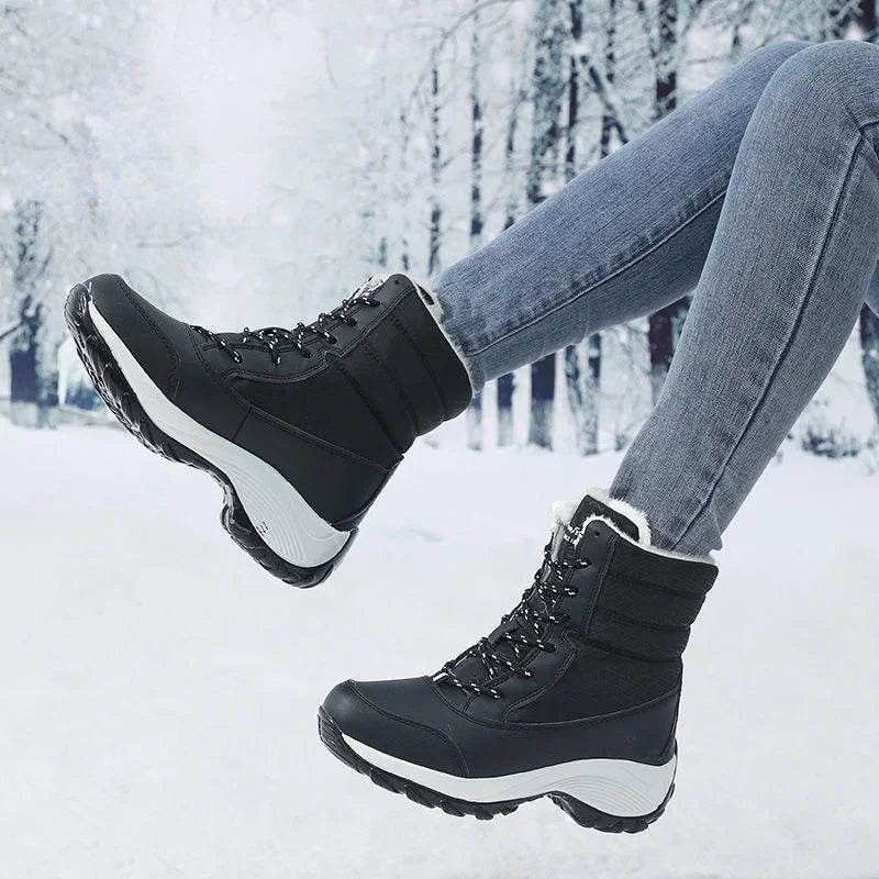 Lune London | Women's waterproof winter boots with platform and fur lining