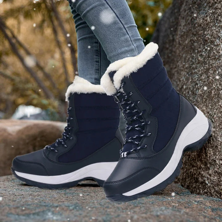Lune London | Women's waterproof winter boots with platform and fur lining